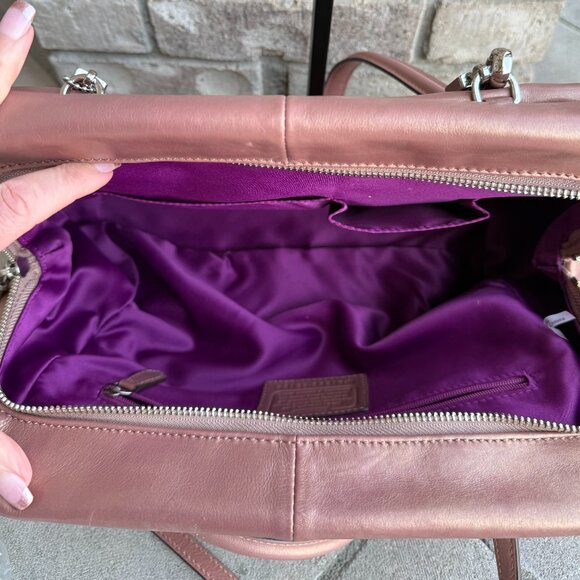 COACH MADISON MADELINE EAST WEST SATCHEL Shoulder Bag Vintage Y2K Retro Pink - Picture 13 of 16